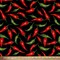 Spicy Cooking Chili Peppers Anti-Pill Premium Fleece Fabric | By The Yard